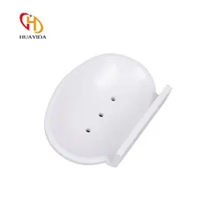 Wall-mounted household plastic soap box round